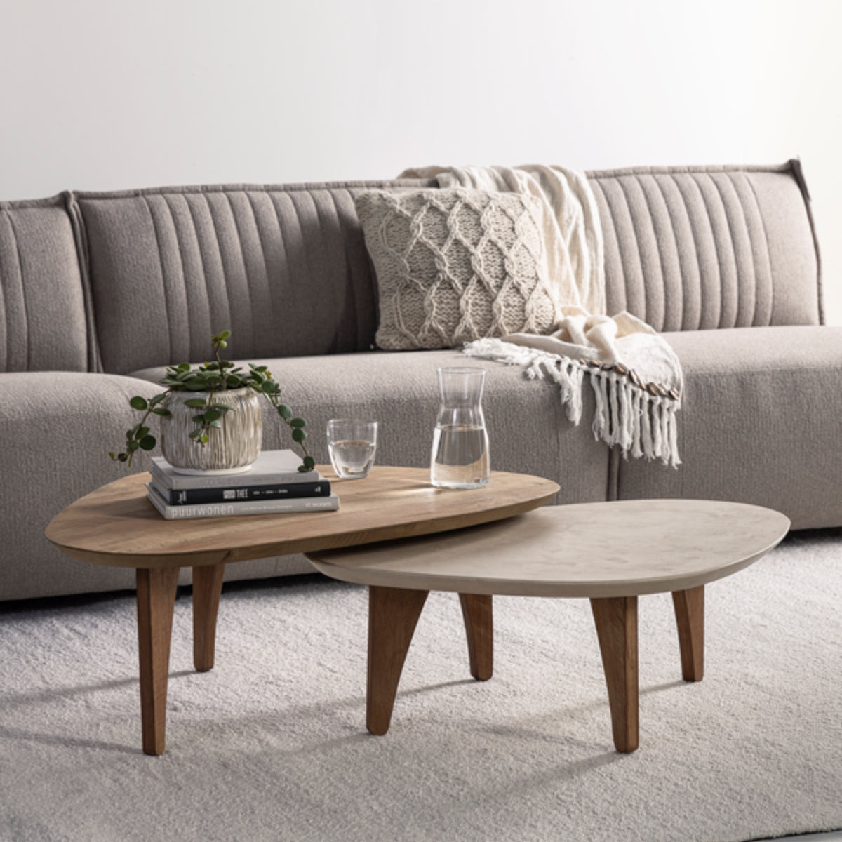 DTP Home Bliss mortex Mesa de centro Pebble
