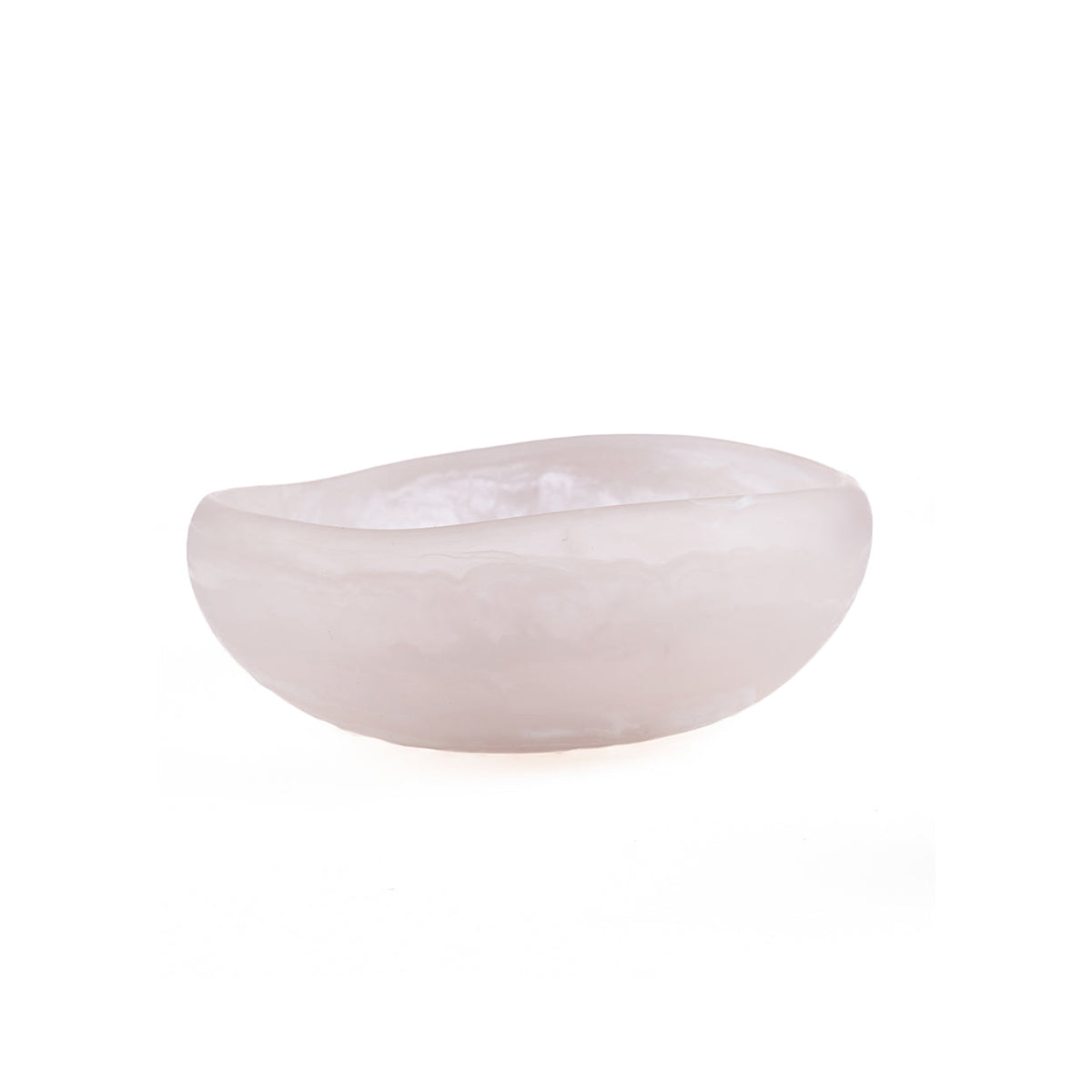 El cuenco orgánico de resina rosa y blanco pequeño Bazar Bizar
