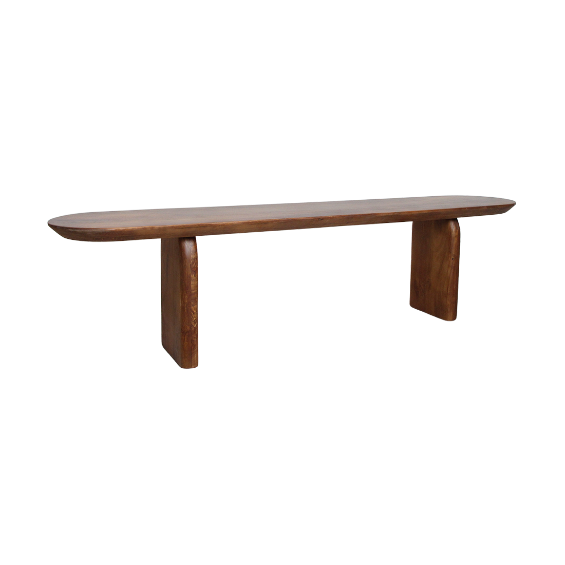 Banco de comedor Bullnose Madera de Mango Marrón 180cm Raw Materials