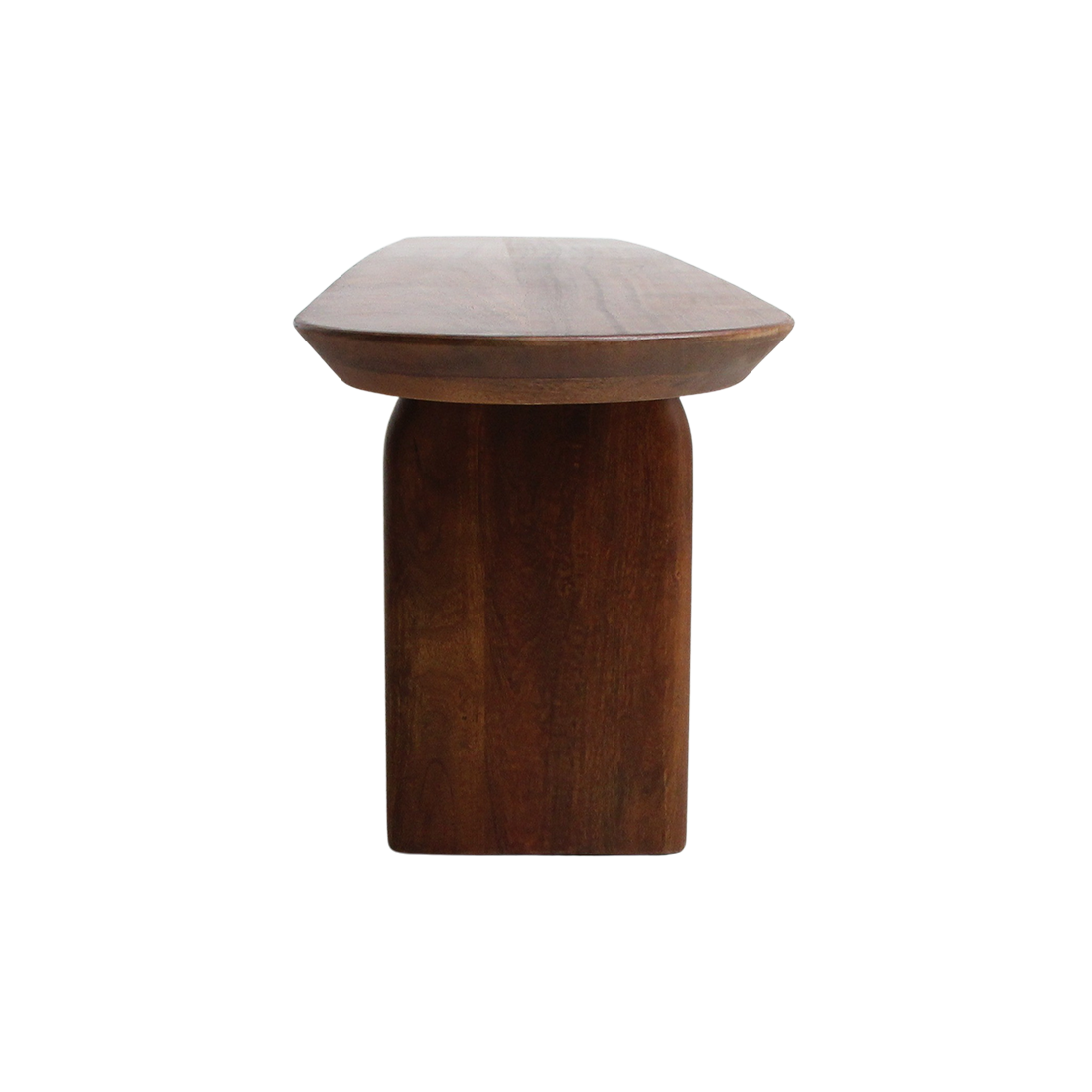Banco de comedor Bullnose Madera de Mango Marrón 180cm Raw Materials