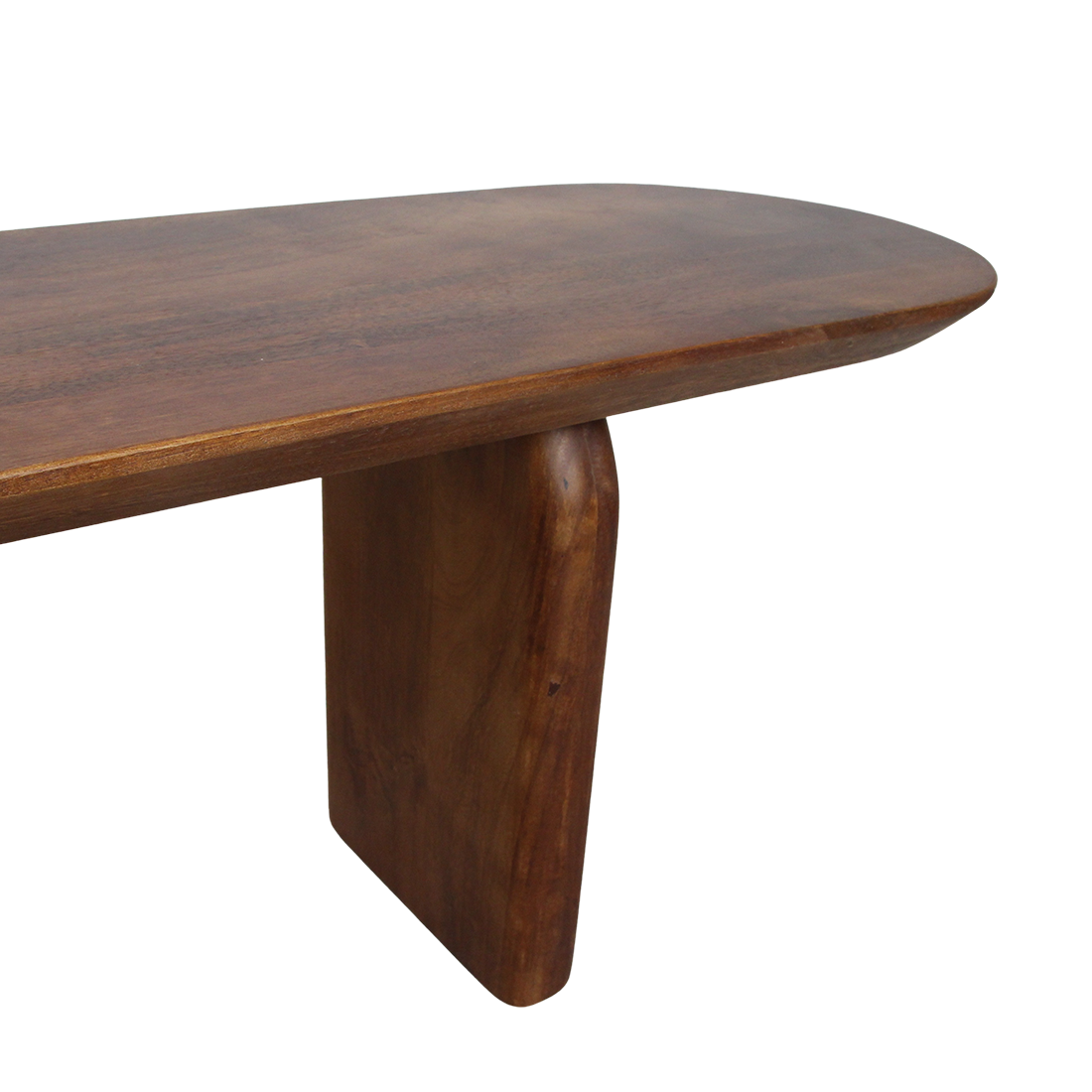 Banco de comedor Bullnose Madera de Mango Marrón 180cm Raw Materials