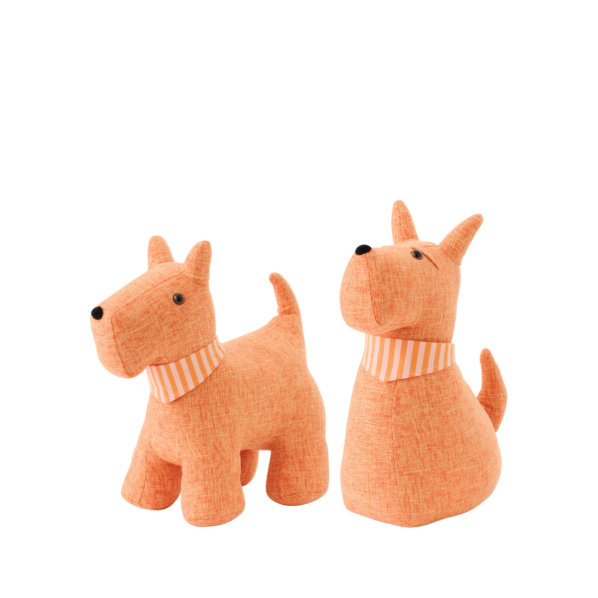 Topes de puerta de perritos en naranja con bufanda J-Line