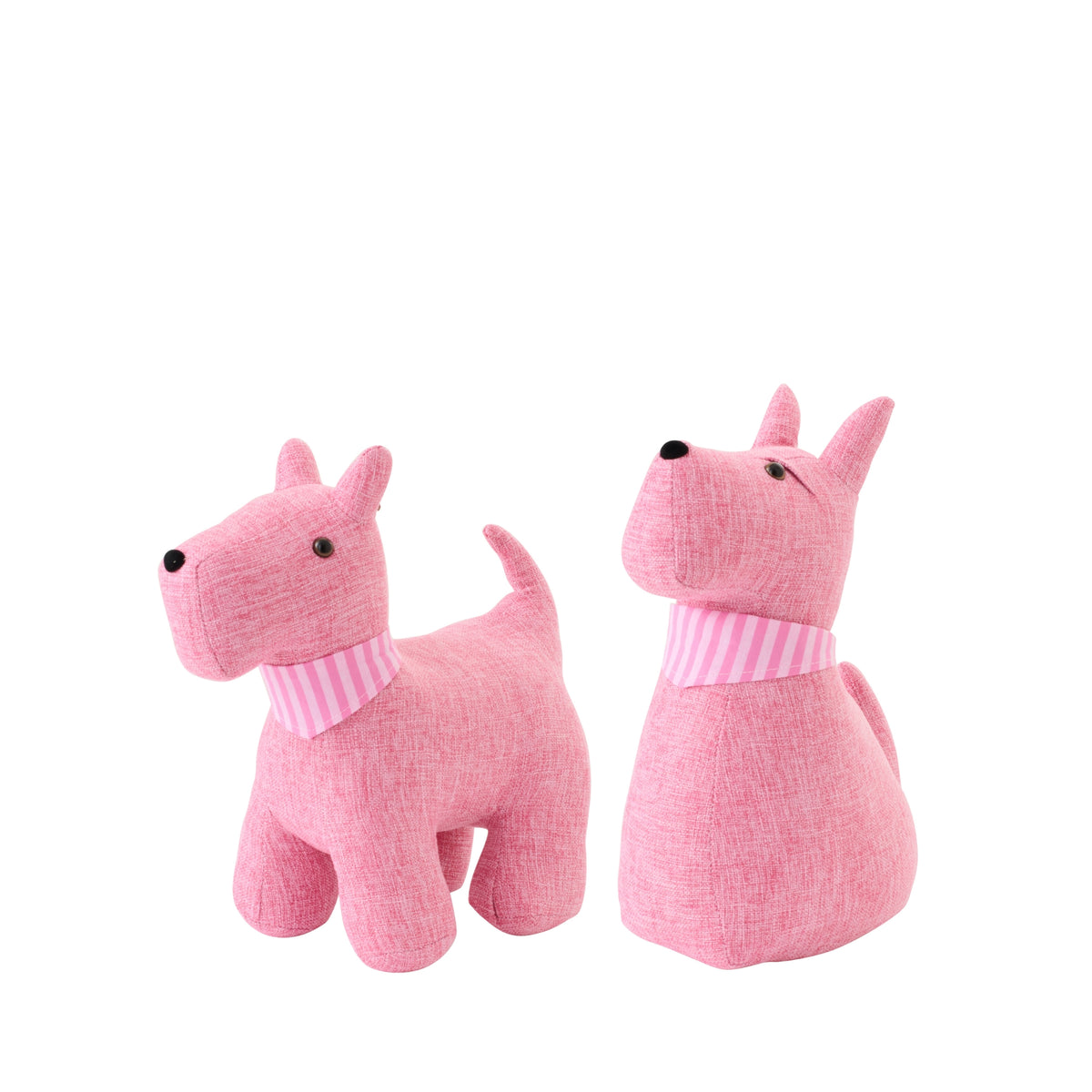 Topes de puerta de perritos en rosa con bufanda J-Line