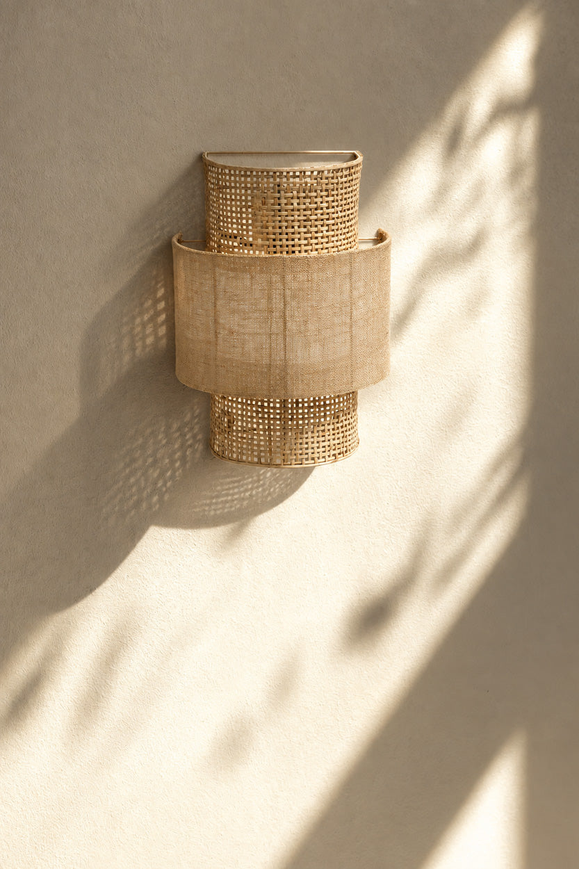 El Bolly Lámpara de Pared de Yute Natural M Bazar Bizar