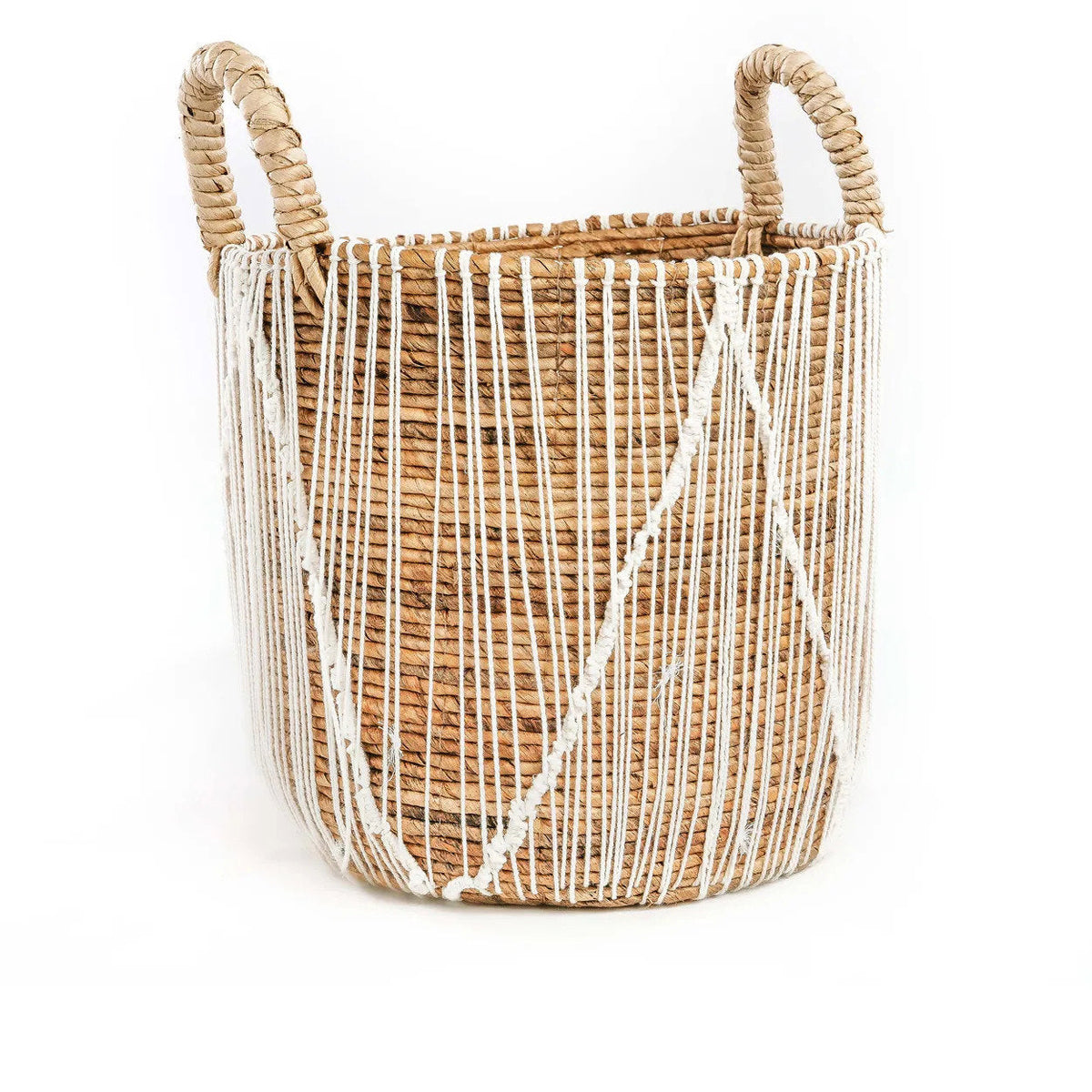 La cesta de macramé de punto recto - L