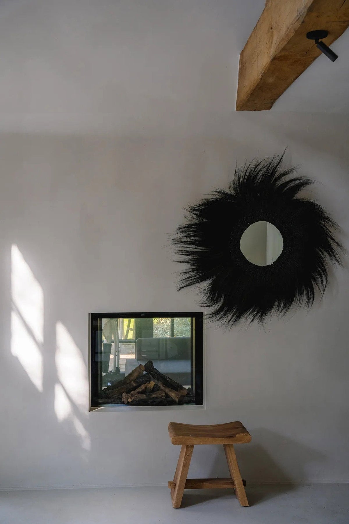 El espejo Simba - Negro - L 100x100cm