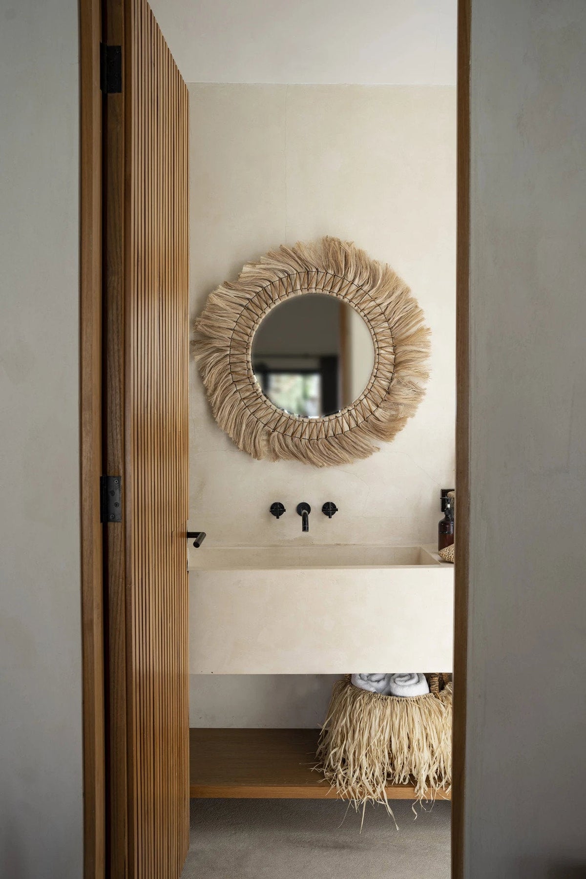 El espejo Pretty Blond - Natural - L 90x90cm Bazar Bizar
