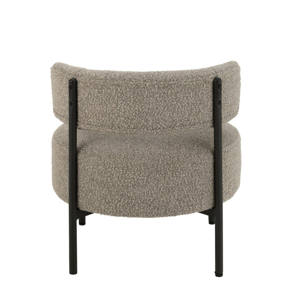 Sillón København Boucle Multíplex/Poliéster Gris/Negro J-Line