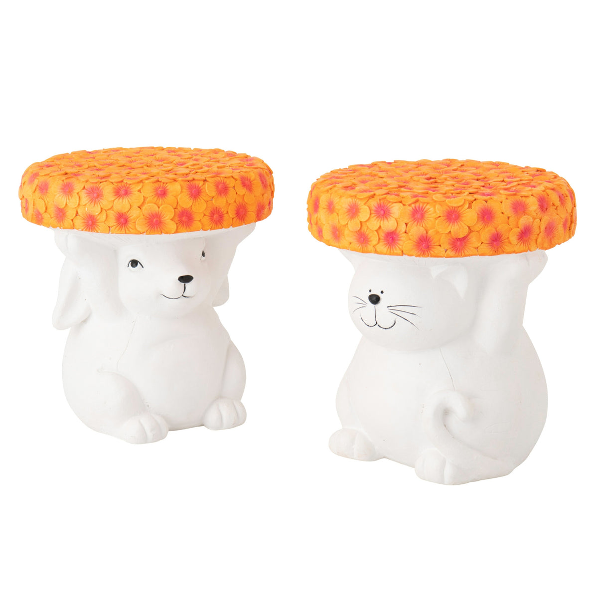 Mesa auxiliar Gato Magnesio Blanco/Naranja J-Line
