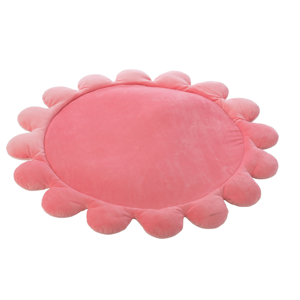 Alfombra de juegos Flor Poliéster Rosa oscuro/Rosa claro J-Line