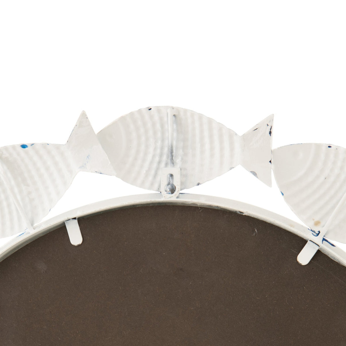 Espejo de pared pez hierro blanco J-Line