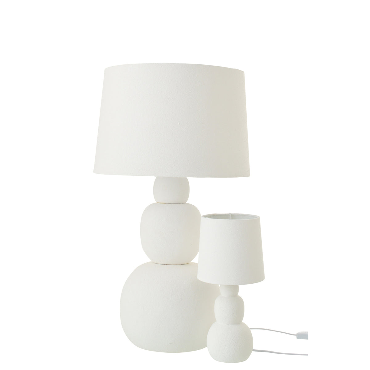 Lámpara de mesa Renee Cerámica Blanca Grande J-Line