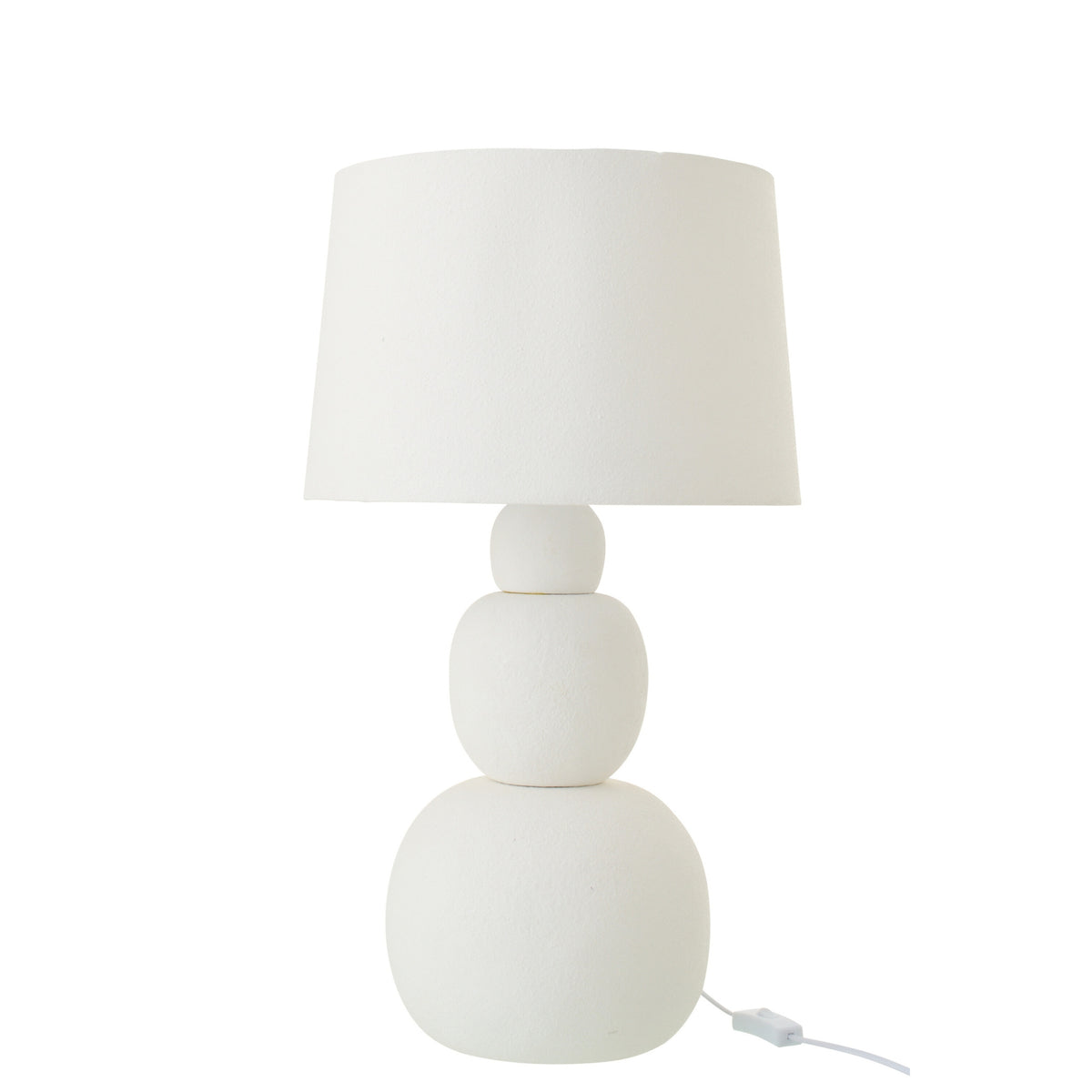 Lámpara de mesa Renee Cerámica Blanca Grande J-Line