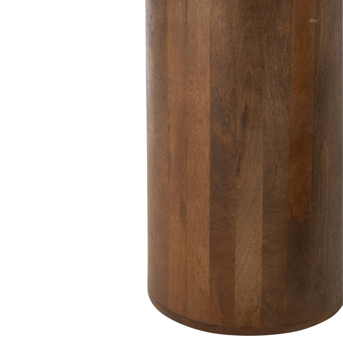 Mesa auxiliar redonda de mármol terracota/marrón oscuro, juego de 2, J-Line