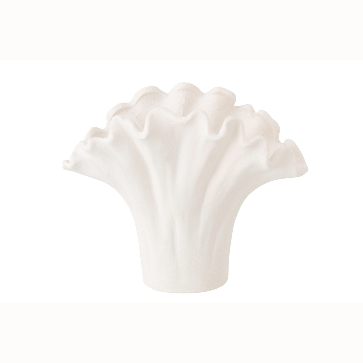 Jarrón Flor Porcelana Blanca Grande J-Line