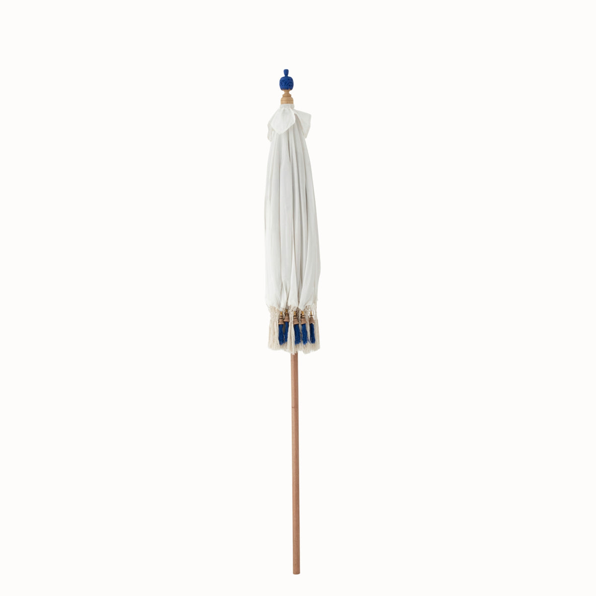 Sombrilla Flavie Madera/Algodón Crudo/Azul J-Line