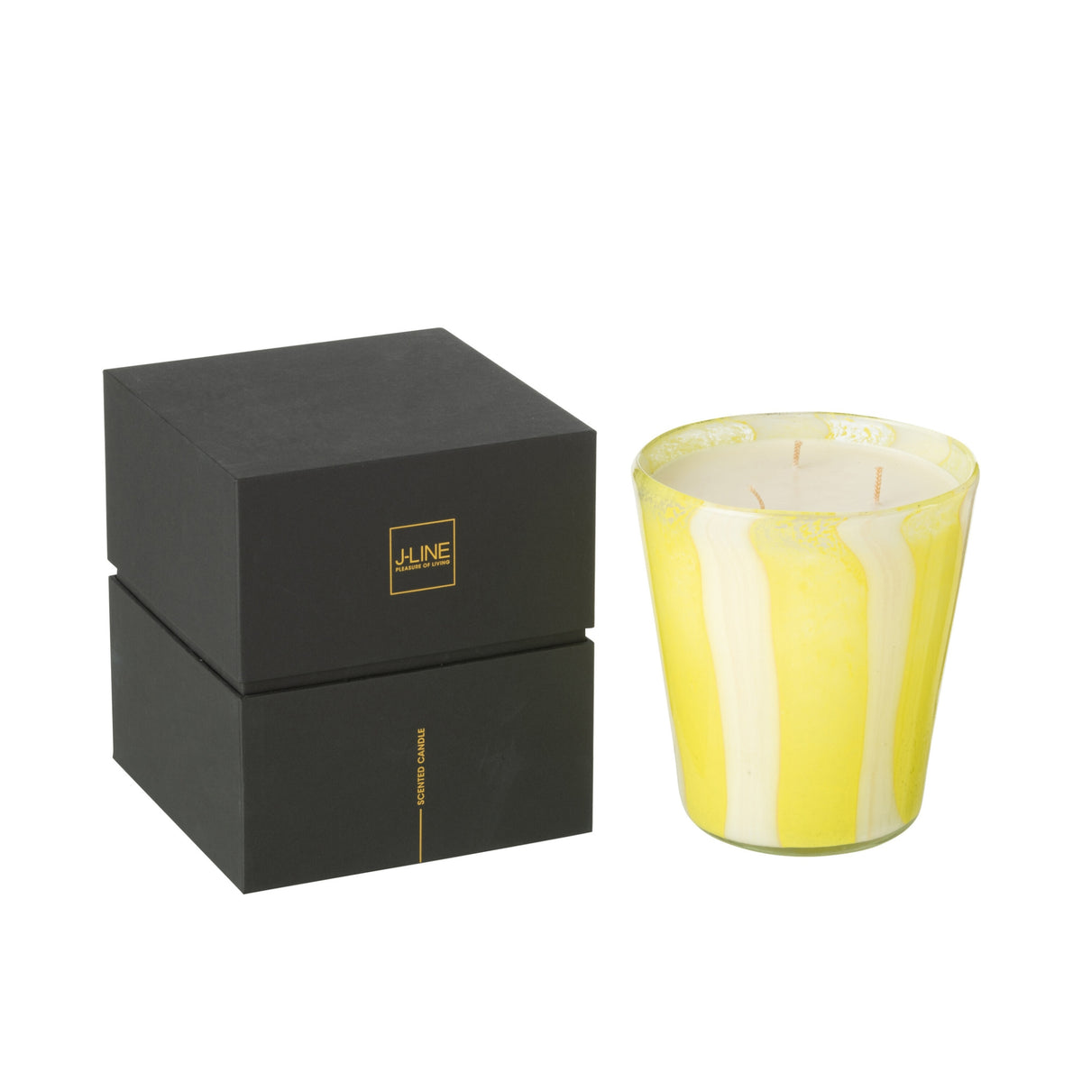 Vela aromática Noa Rayas Amarillas Mediana - 68 horas J-Line