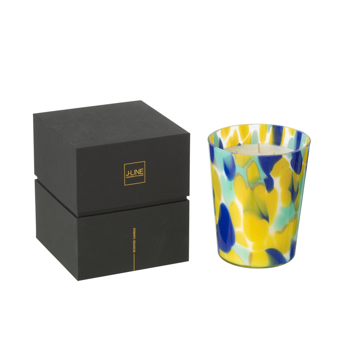 Vela aromática Noa Azul/Amarillo Mediana - 68 horas