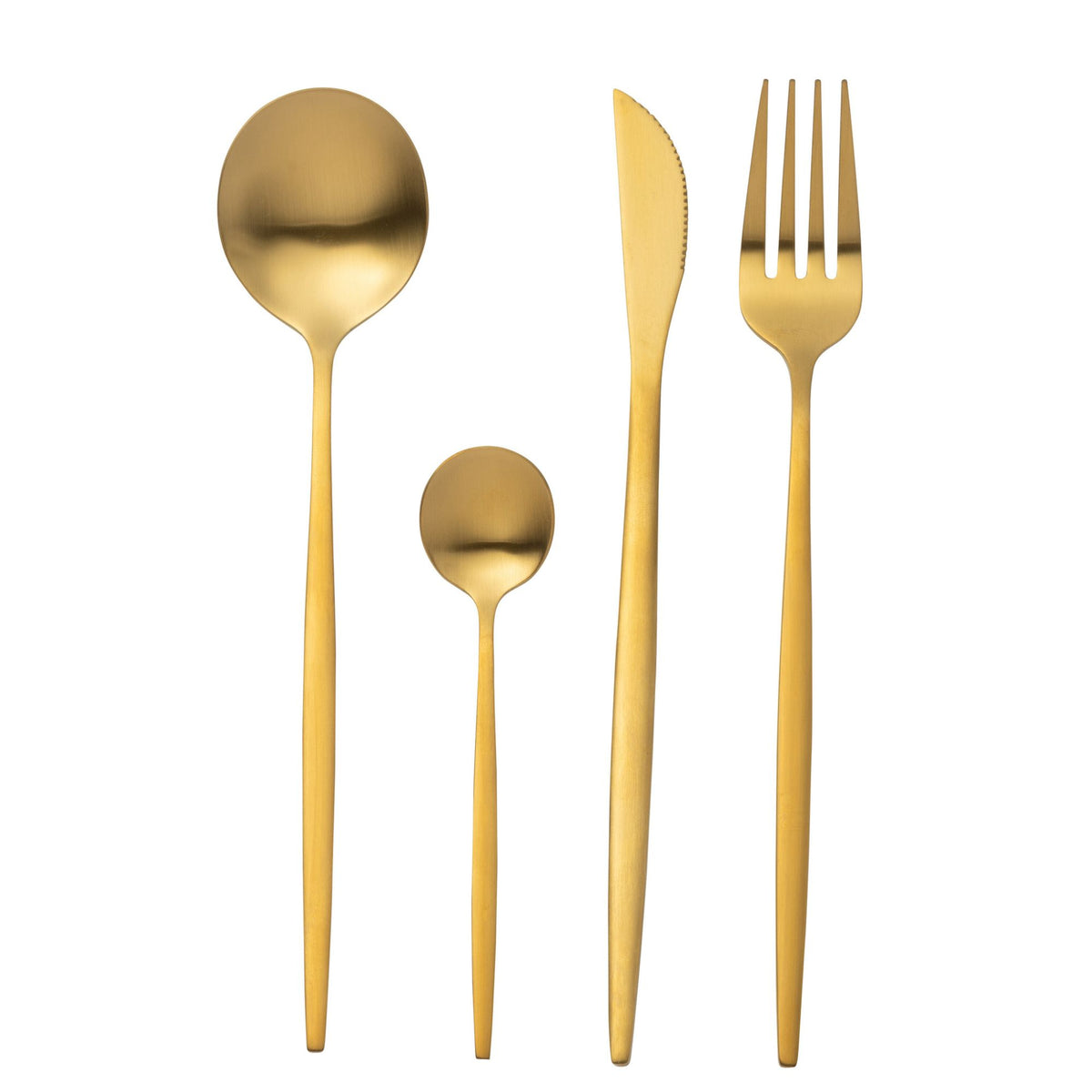 Set de cubiertos Box A 24 Piezas Acero Inoxidable Dorado Mate J-Line