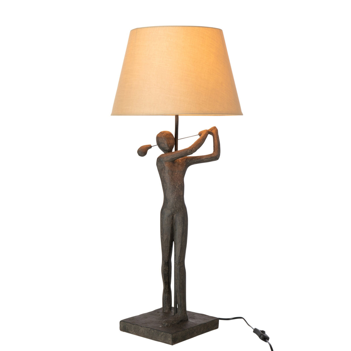 Lámpara de mesa Golfer de polirresina negra J-Line