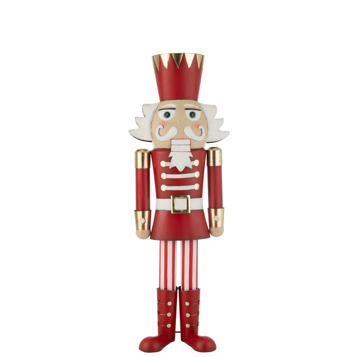 Cascanueces de metal rojo/dorado grande, H 148,5 cm, J-Line