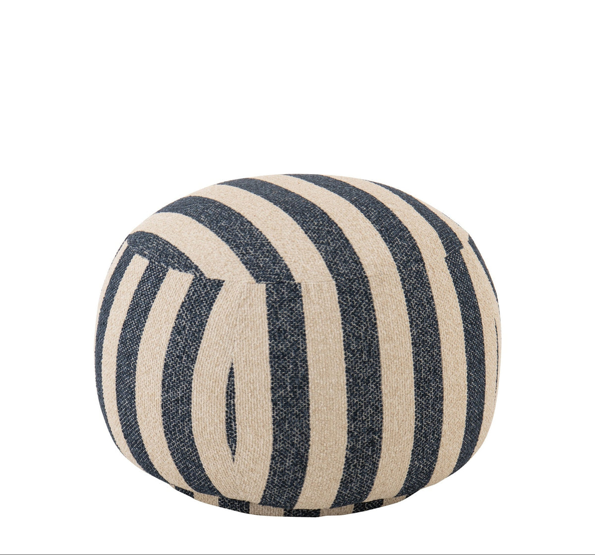 Puf a Rayas Azul/Blanco Roto J-Line