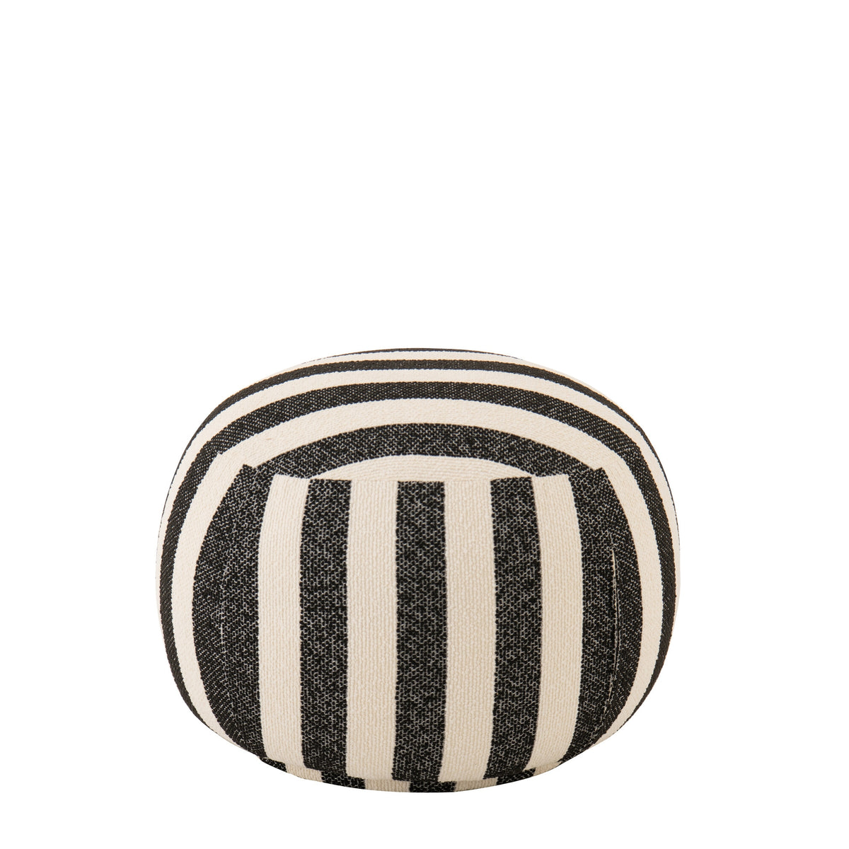 Puf a Rayas Negro/Blanco Roto J-Line