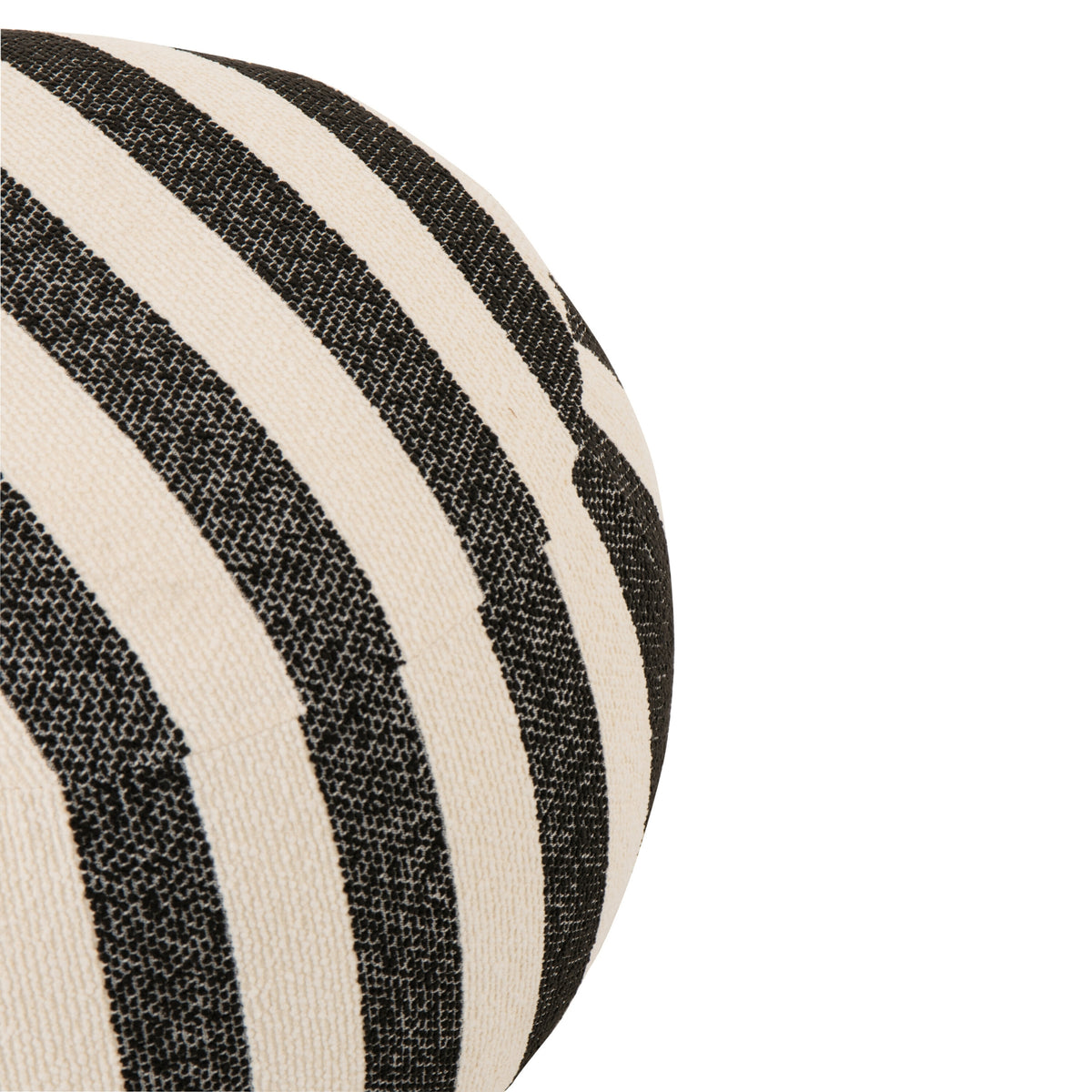 Puf a Rayas Negro/Blanco Roto J-Line