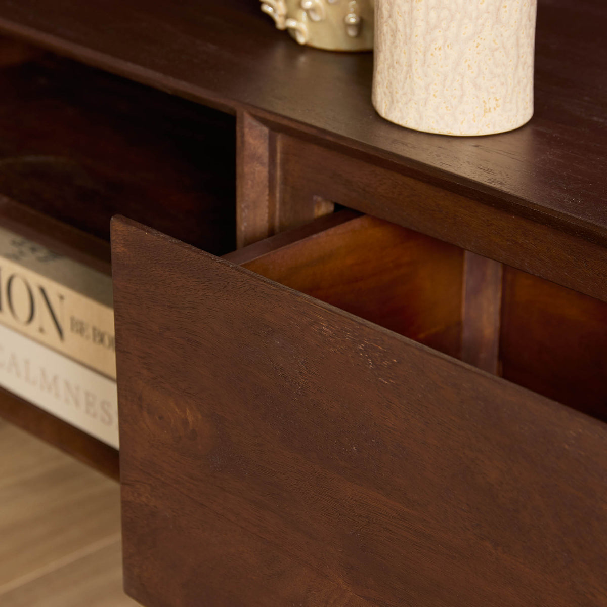 Mueble de TV suspendido Ambiance Madera de Mango Marrón 240cm Starfurn