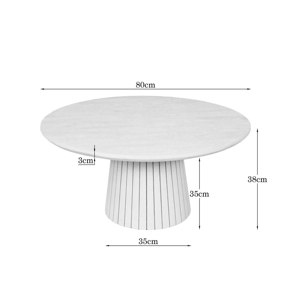 Mesa de centro Solana Madera de mango Marrón 80cm Starfurn