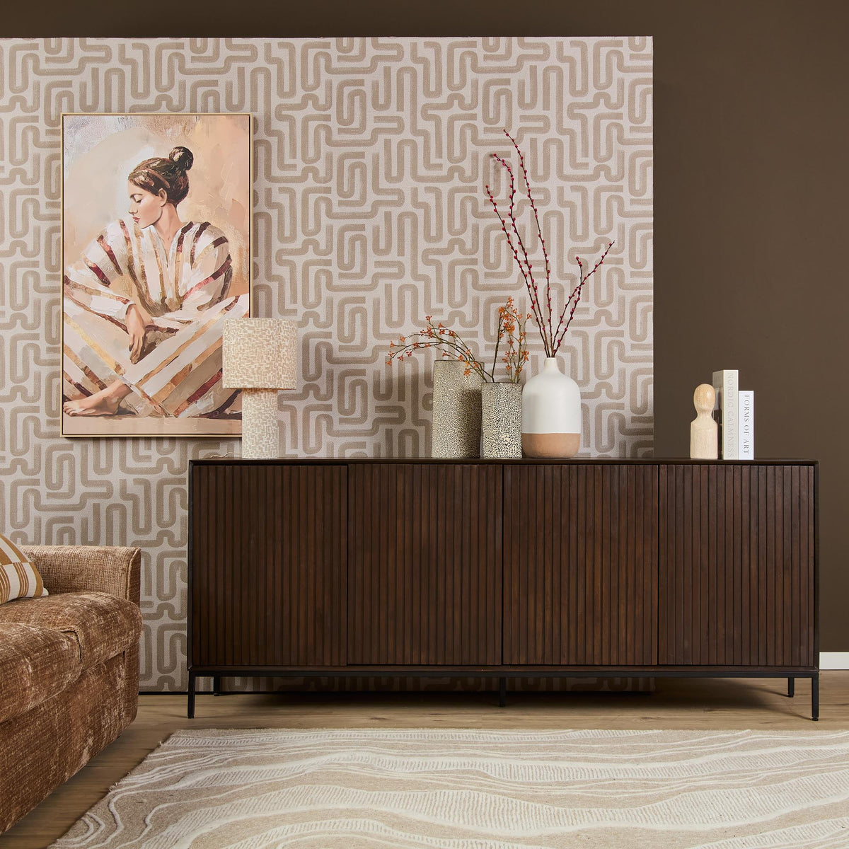 Aparador Madison Madera de Mango Marrón 210cm Starfurn
