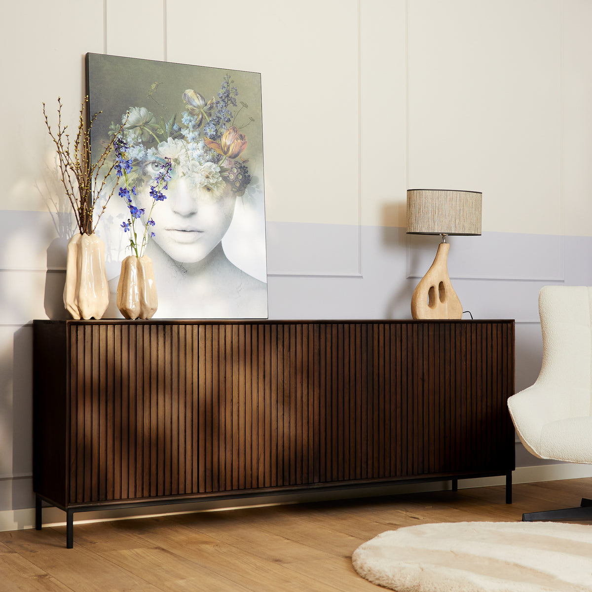 Aparador Madison Madera de Mango Marrón 210cm Starfurn