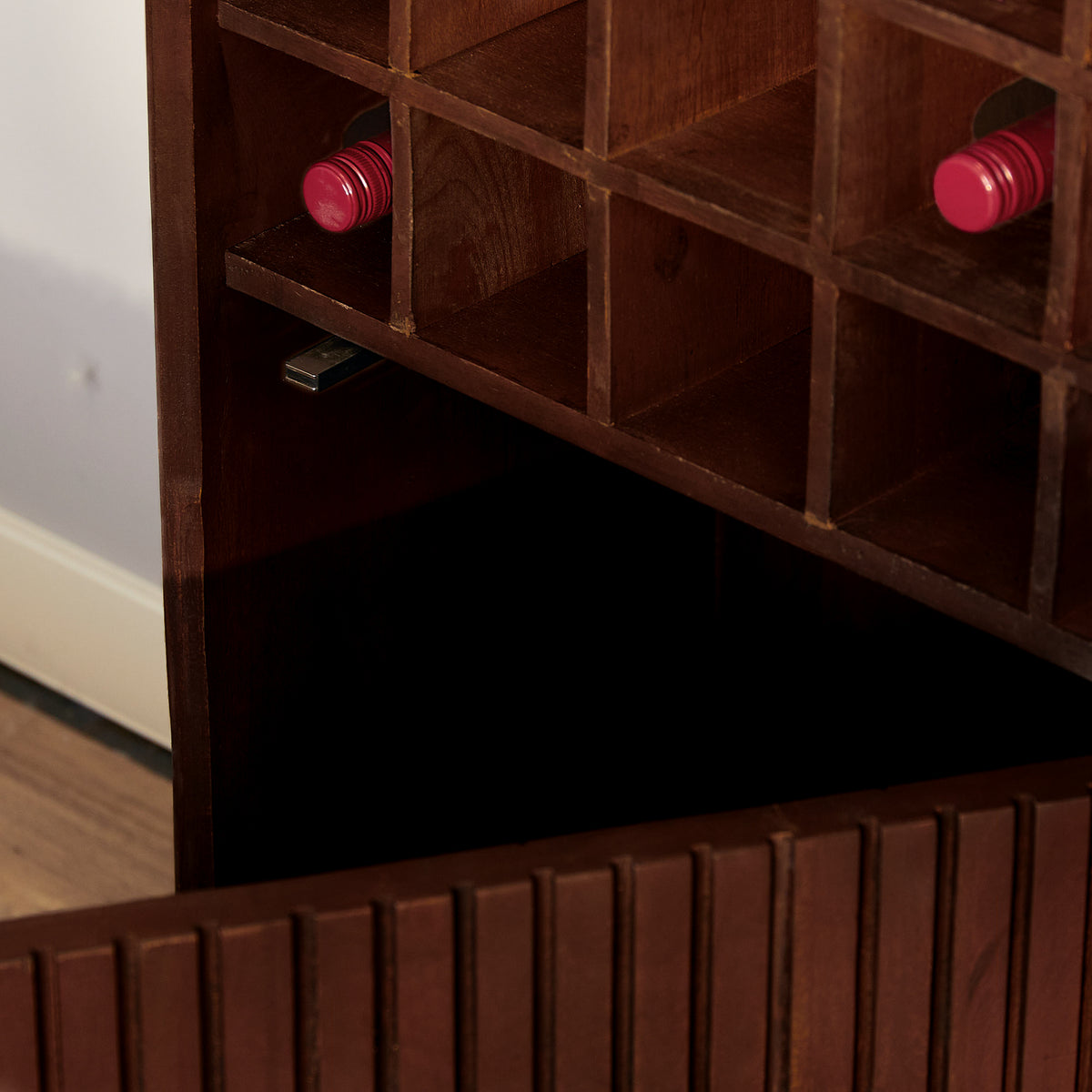 Vinoteca Madison Madera de Mango Marrón 55cm Starfurn