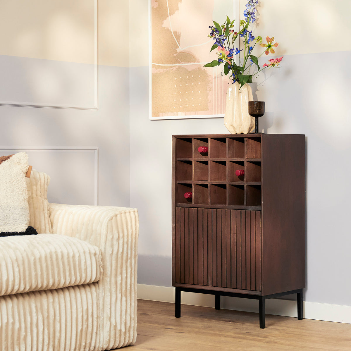 Vinoteca Madison Madera de Mango Marrón 55cm Starfurn