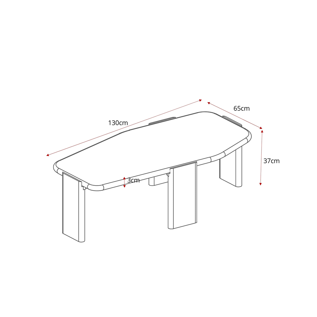 Mesa de centro Nuvé Botticino Mármol Natural 100cm Starfurn