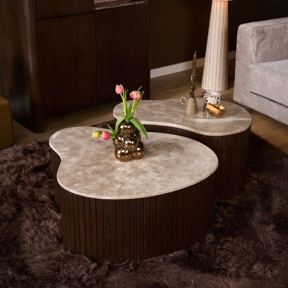 Mesa de centro Nomi Madera de mango Marrón 70cm Starfurn