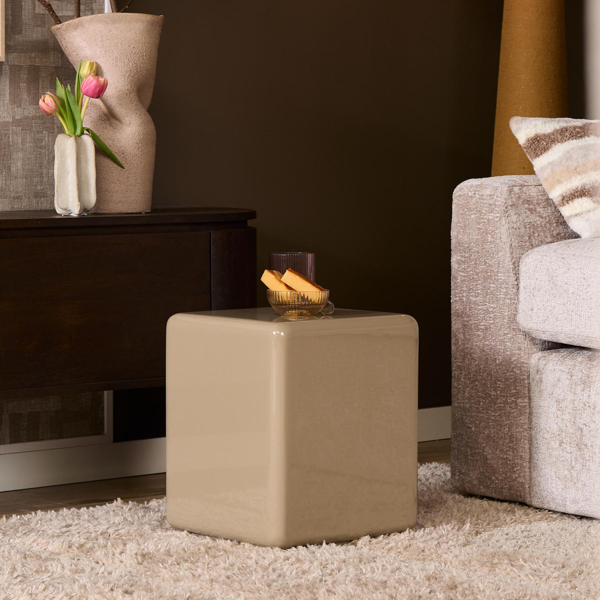 Mesa de centro Elias Beige 30cm Starfurn