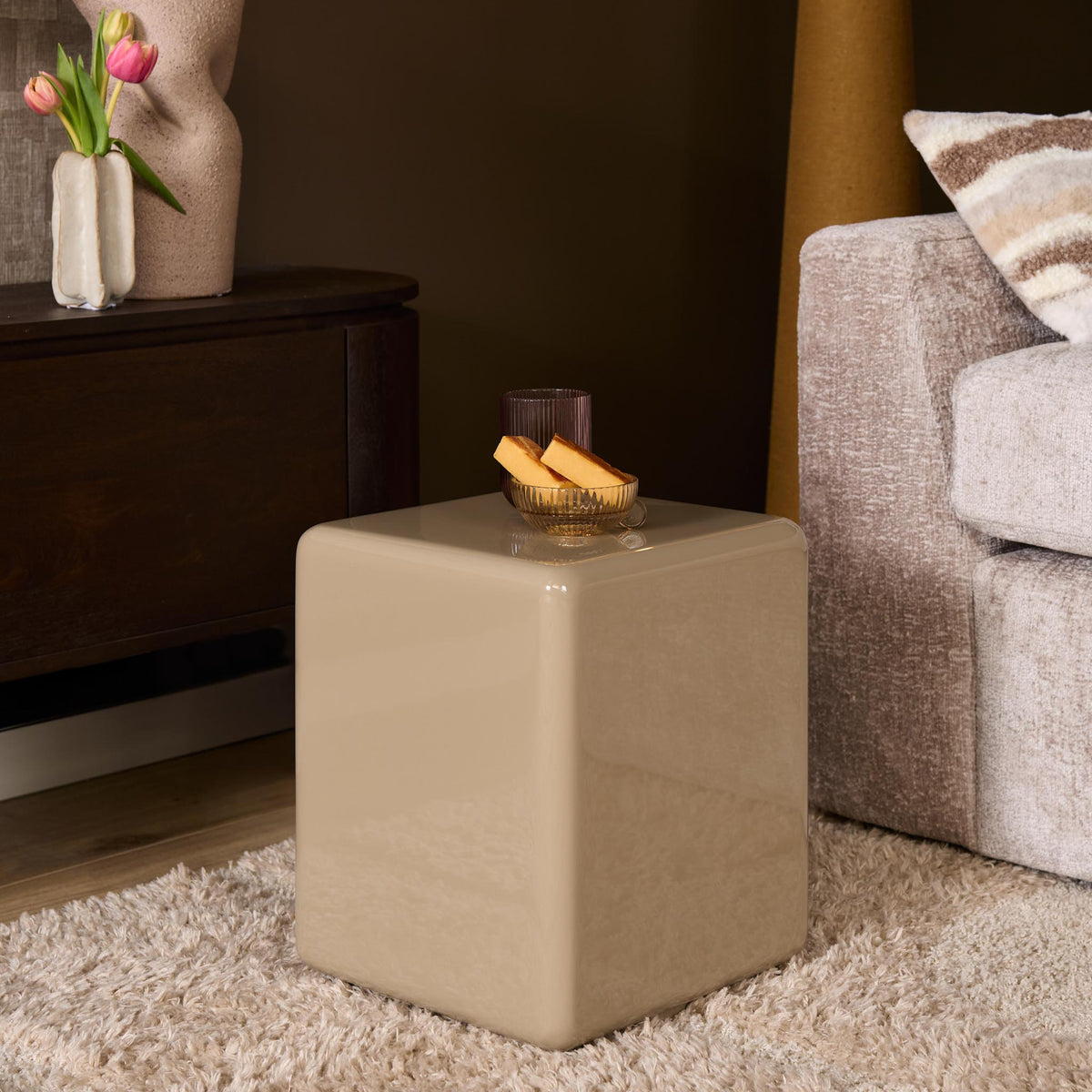 Mesa de centro Elias Beige 30cm Starfurn