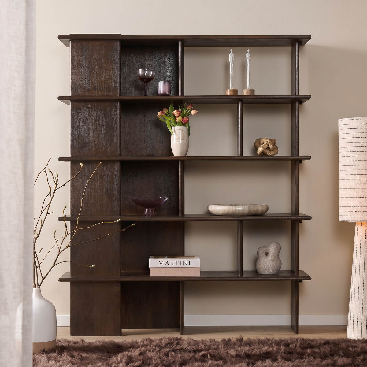 Armario de pared Lina Madera de mango Marrón 150cm Starfurn