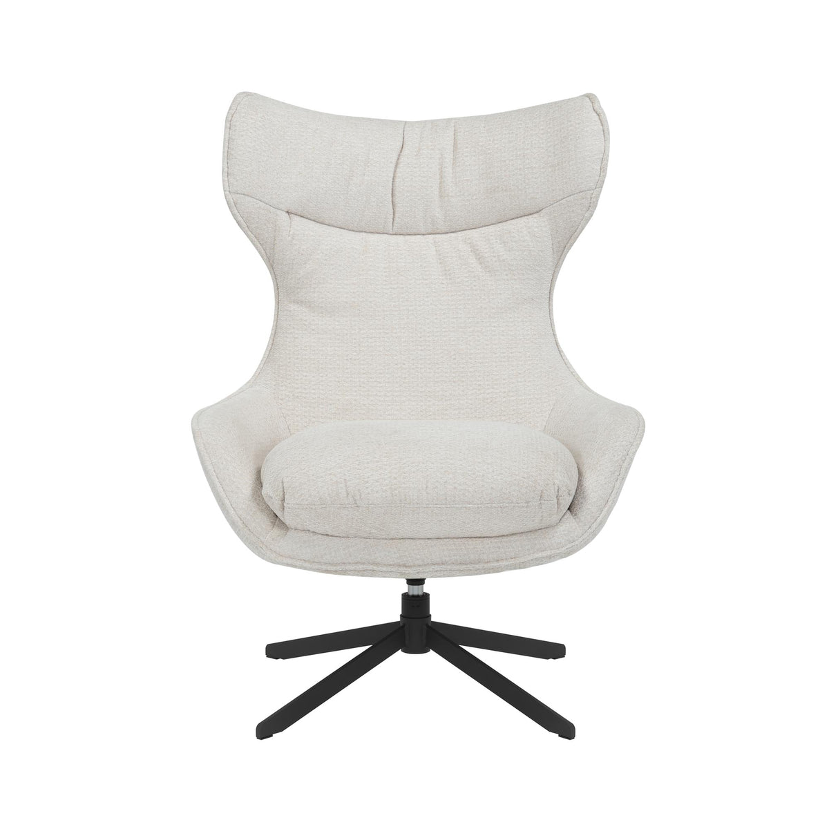 Sillón Olivia Giratorio Tela Blanco Roto Starfurn