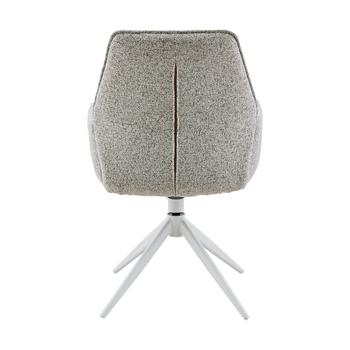 Silla de comedor Hera de tela beige con reposabrazos Starfurn