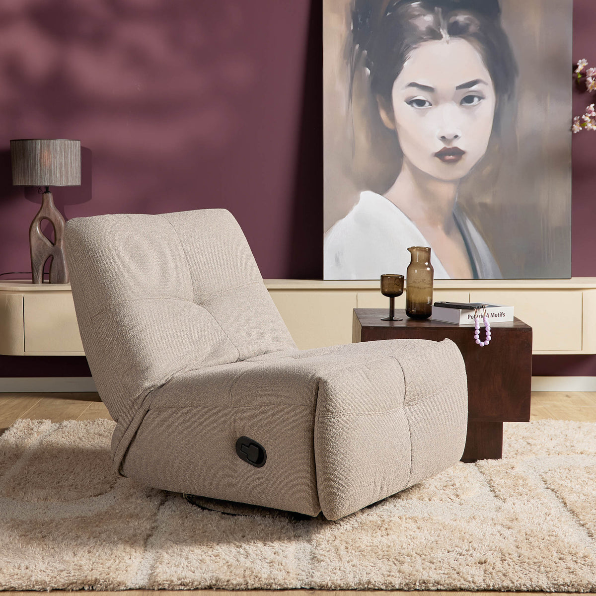 Sillón relax Lazy Tela Taupe Starfurn