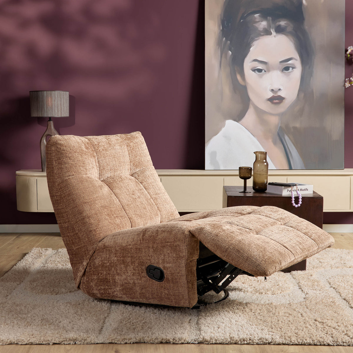 Sillón relax Chill de tela Cinnamon Starfurn
