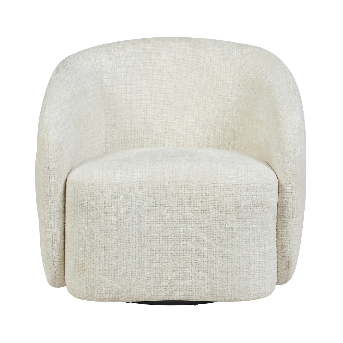 Sillón giratorio Yara de tela color blanco roto Starfurn