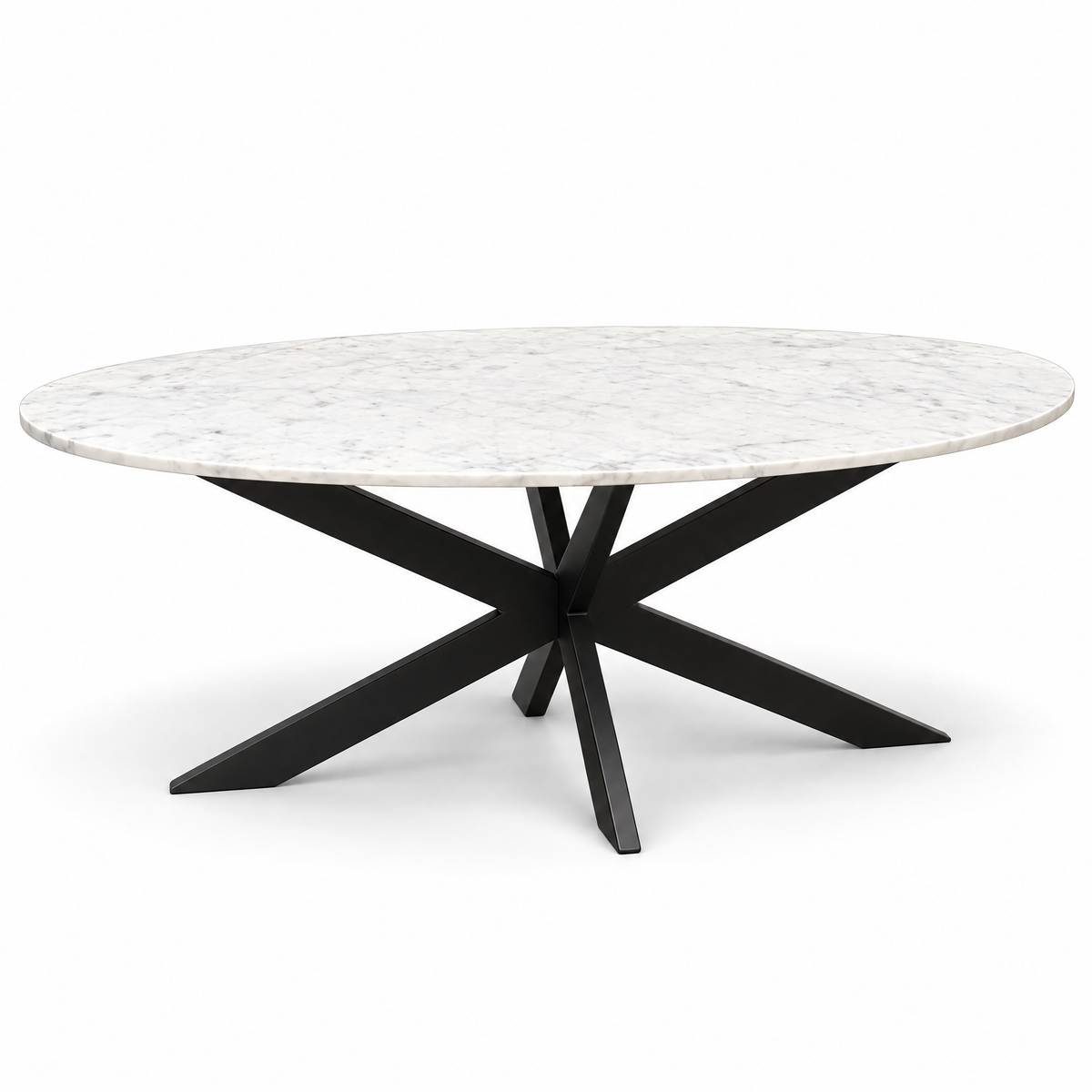 Mesa de centro Faye Mármol Blanco Ovalada 130cm Starfurn