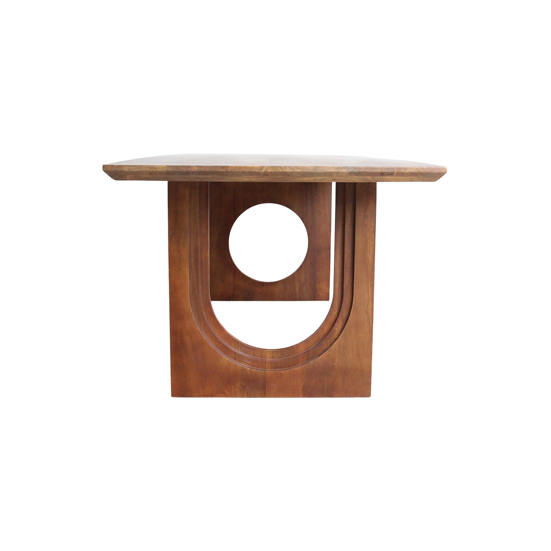 Mesa de comedor Bullnose Chamfered Mix Madera de mango 200cm Raw Materials