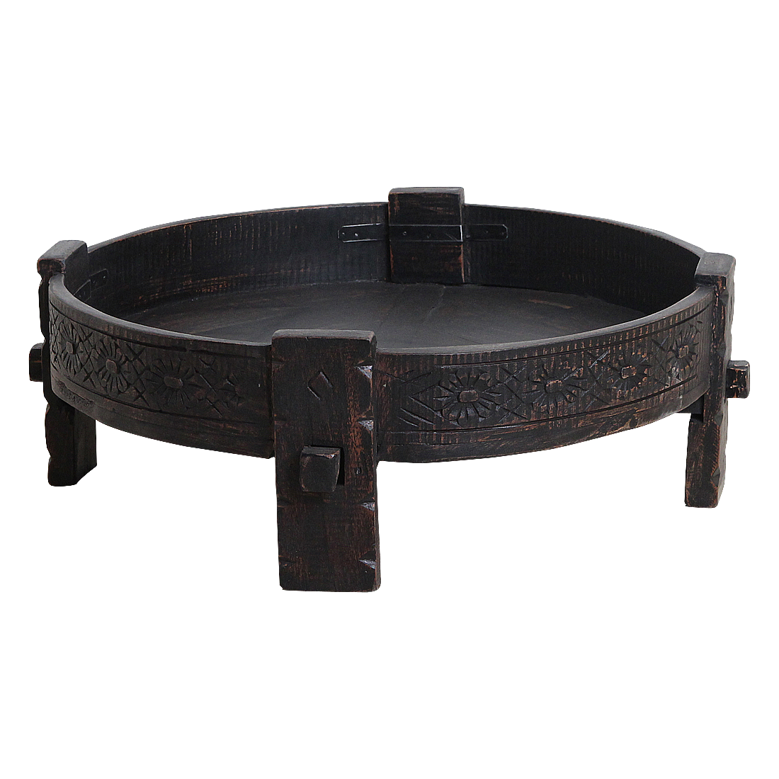 Mesa auxiliar Grinder Negro Raw Materials