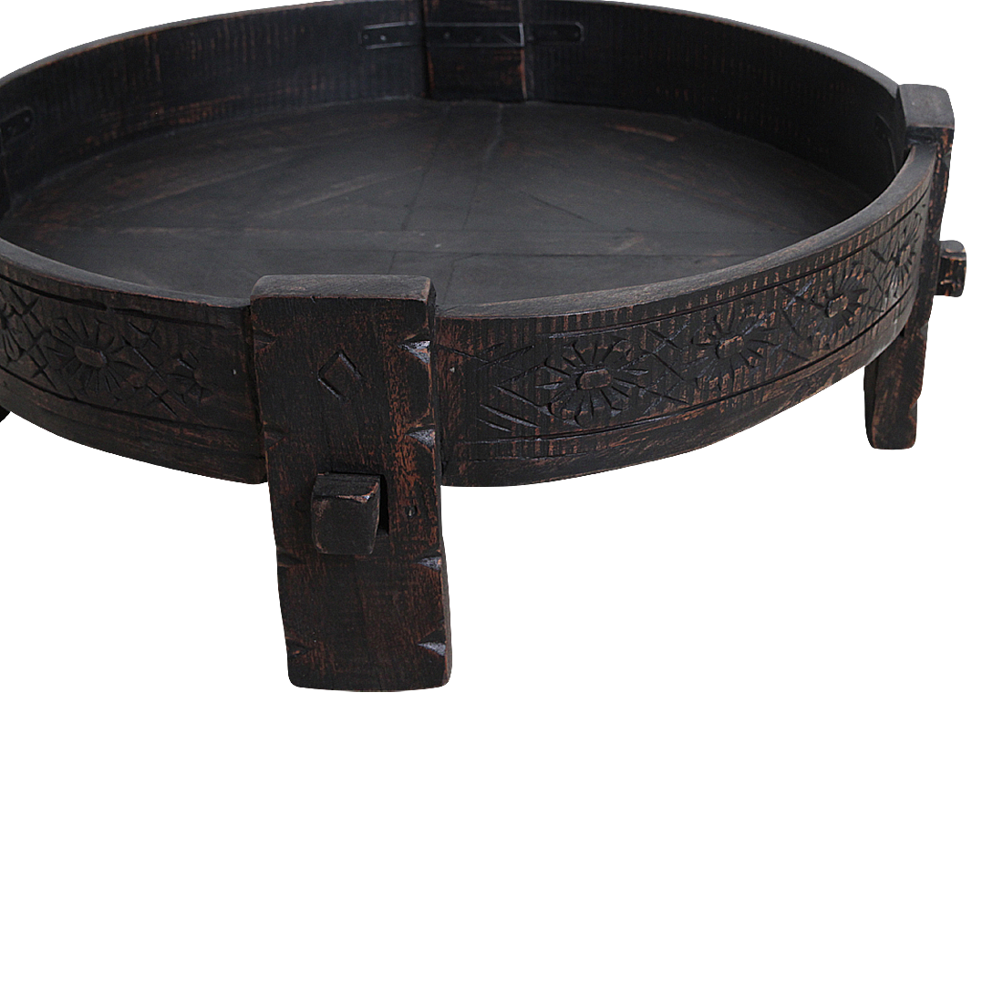 Mesa auxiliar Grinder Negro Raw Materials