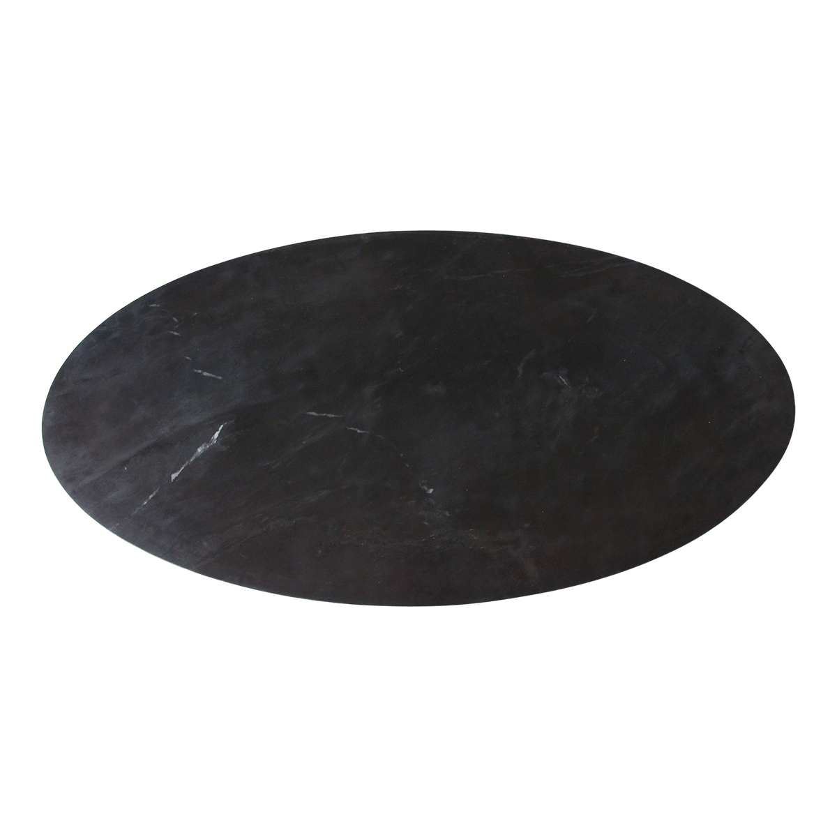 Mesa de centro ovalada de mármol negro Raw Materials