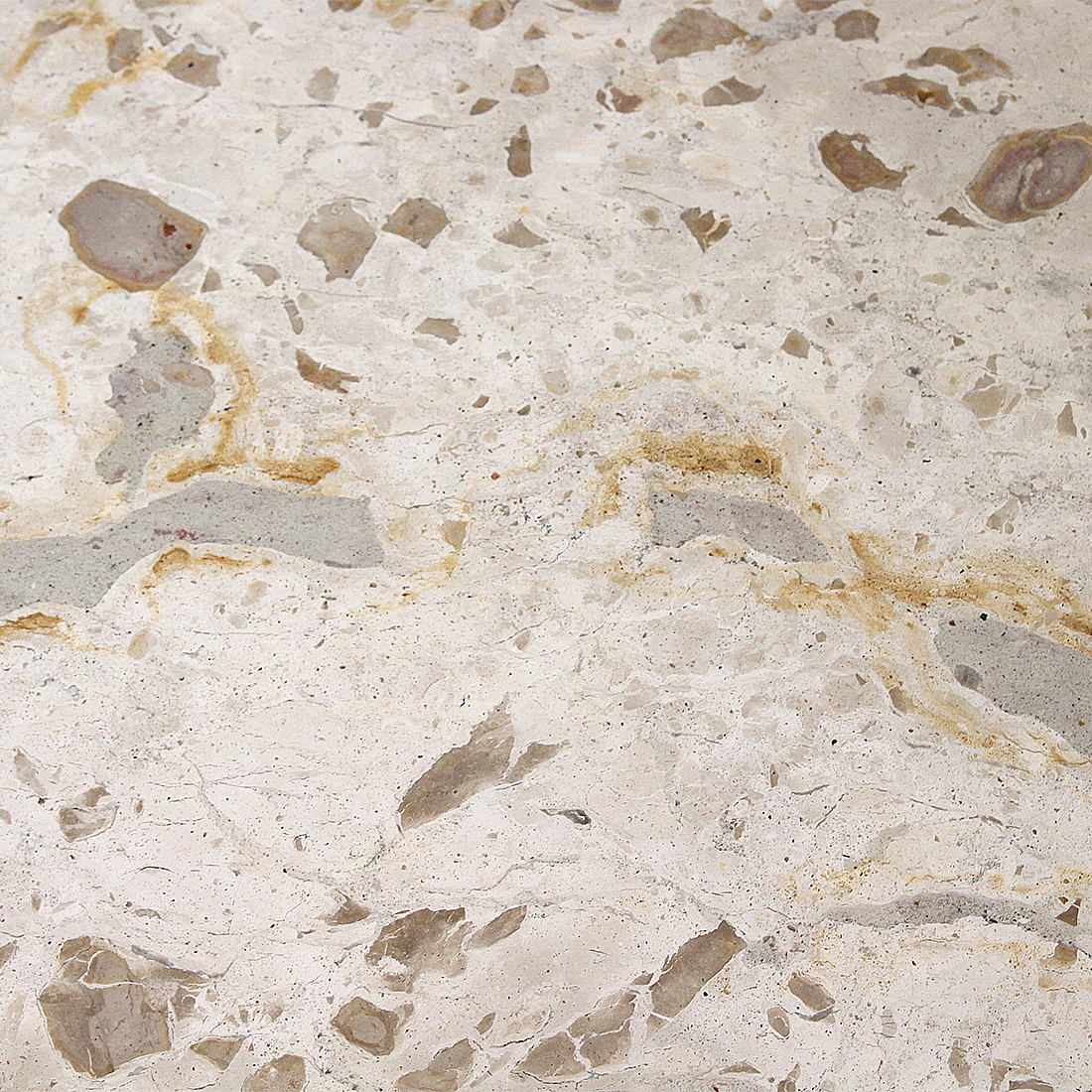 Mesa de centro ovalada de mármol crema Raw Materials